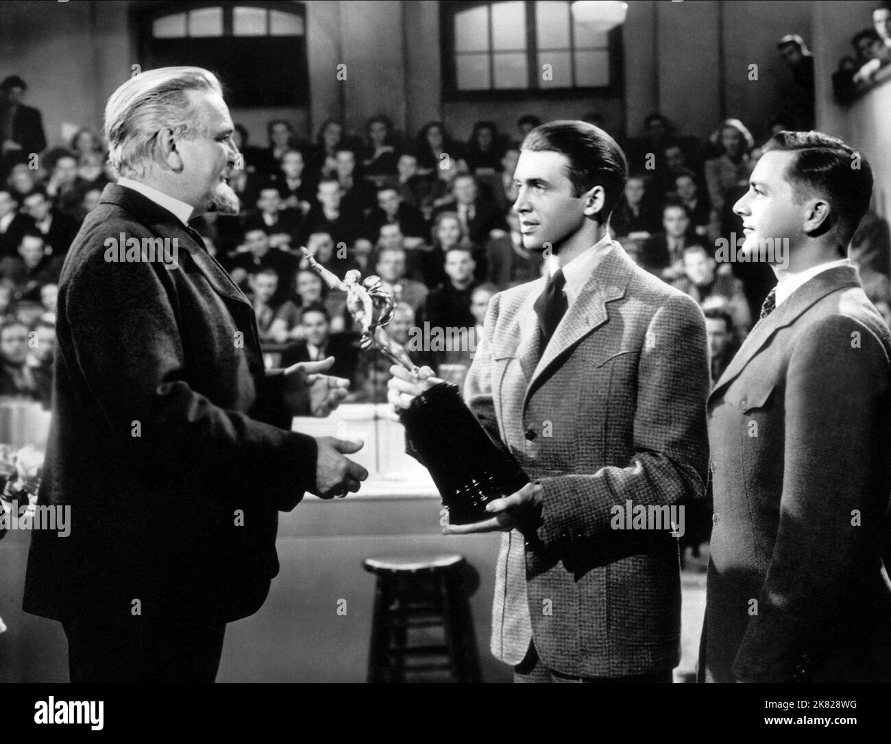 Frank Morgan, James Stewart & Robert Young Film: The Mortal Storm (1940) Characters: Prof. Viktor Roth, Martin Breitner, Fritz Marberg  Director: Frank Borzage 14 June 1940   **WARNING** This Photograph is for editorial use only and is the copyright of MGM and/or the Photographer assigned by the Film or Production Company and can only be reproduced by publications in conjunction with the promotion of the above Film. A Mandatory Credit To MGM is required. The Photographer should also be credited when known. No commercial use can be granted without written authority from the Film Company. Stock Photo