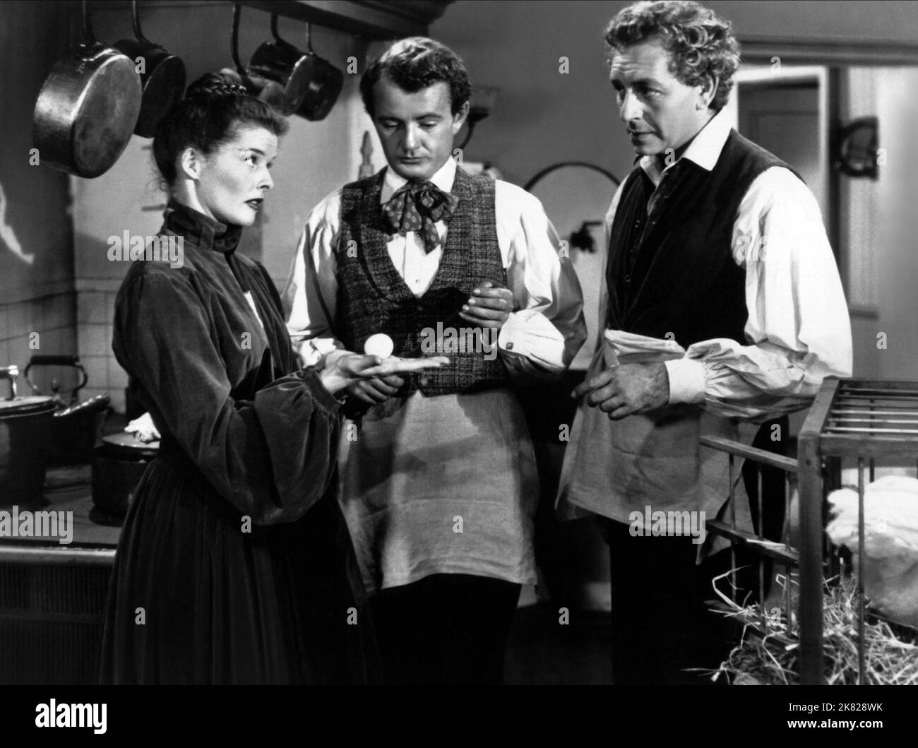 Katharine Hepburn, Robert Walker & Paul Henreid Film: Song Of Love (1947) Characters: Clara Wieck Schumann, Johannes Brahms, Robert Schumann  Director: Clarence Brown 09 October 1947   **WARNING** This Photograph is for editorial use only and is the copyright of MGM and/or the Photographer assigned by the Film or Production Company and can only be reproduced by publications in conjunction with the promotion of the above Film. A Mandatory Credit To MGM is required. The Photographer should also be credited when known. No commercial use can be granted without written authority from the Film Compa Stock Photo