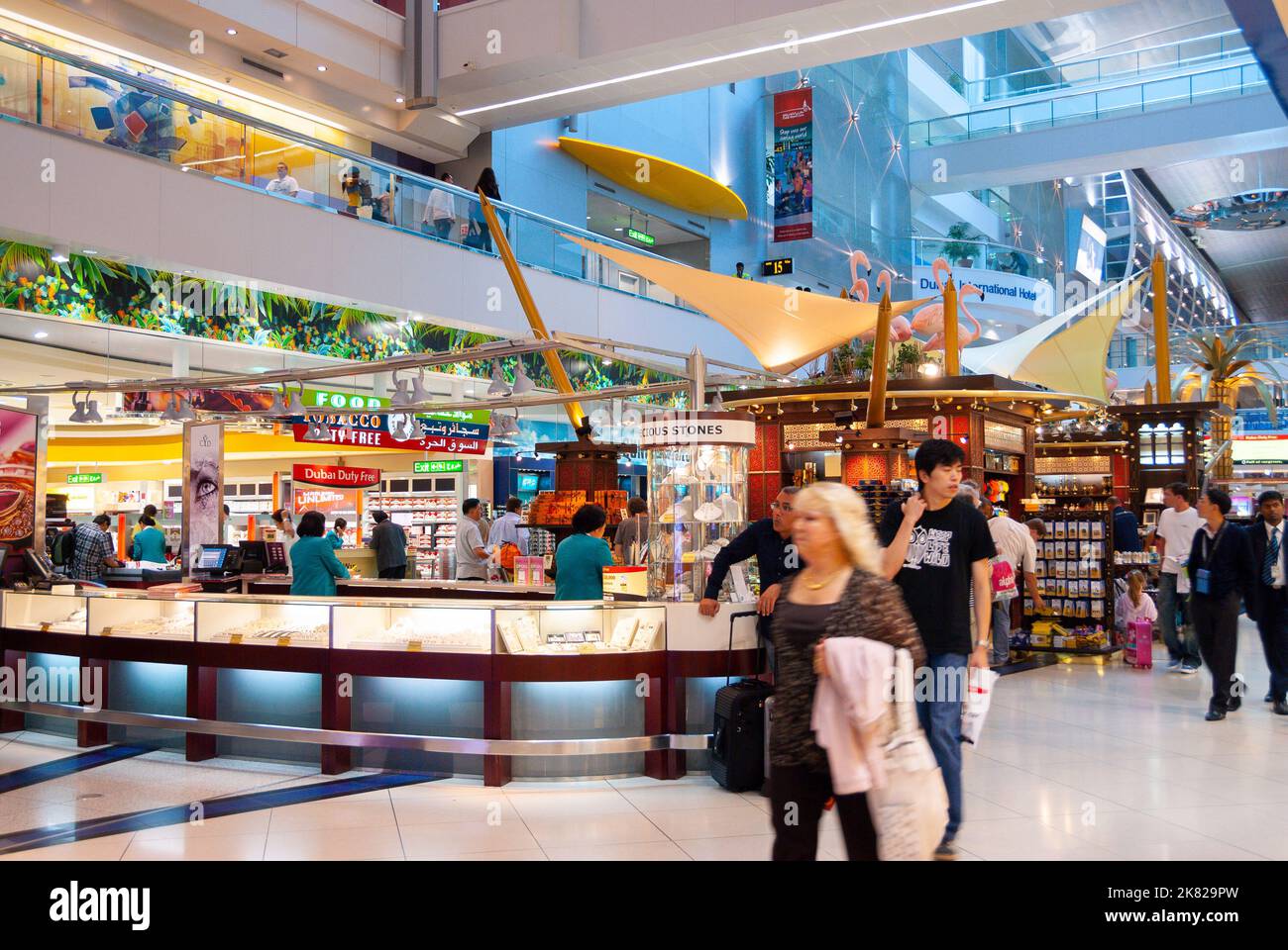 Dubai, United Arab Emirates Airport Shopping Mall, People Shopping