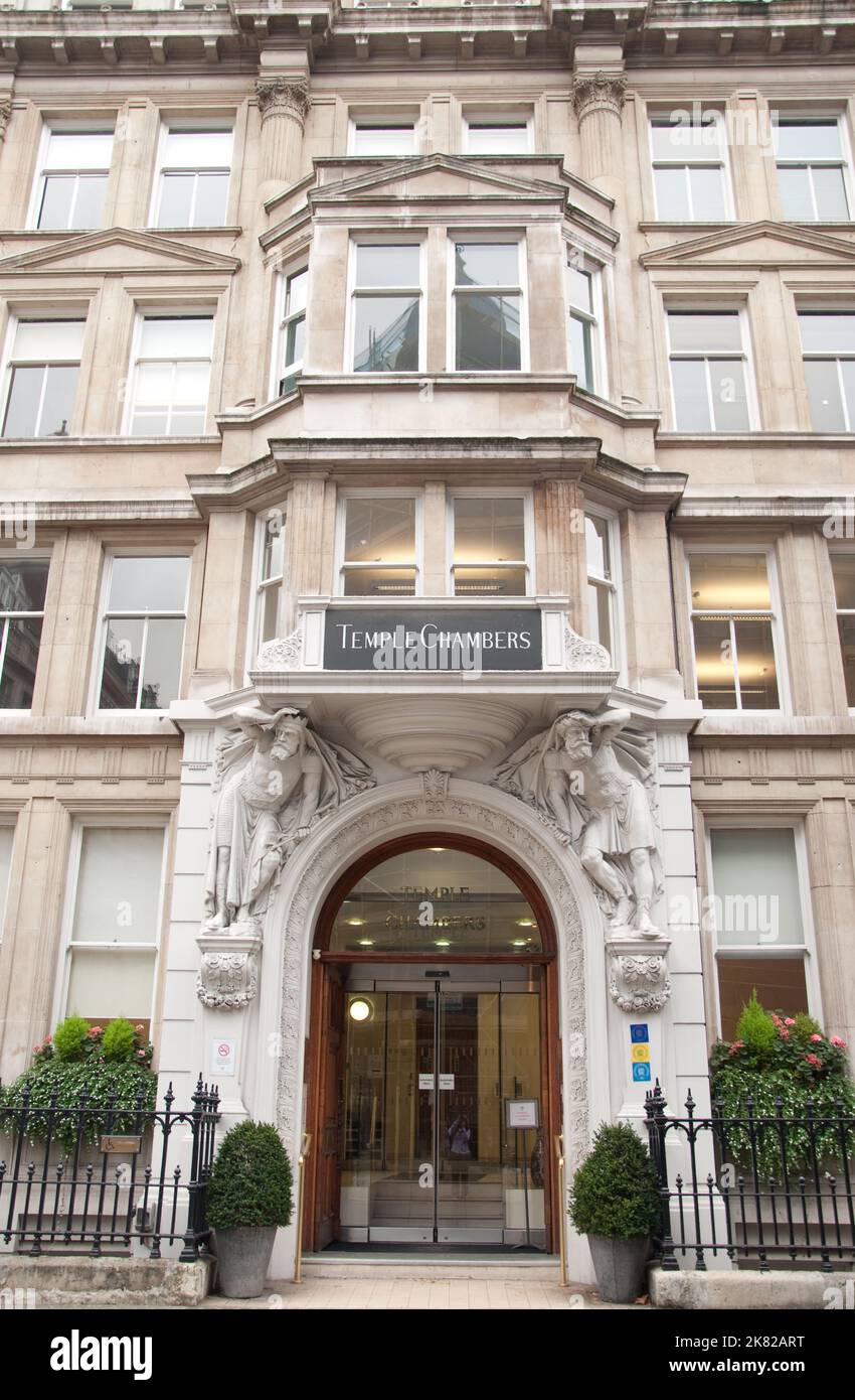 Temple Chambers, Temple, City of London. Temple is an area where many