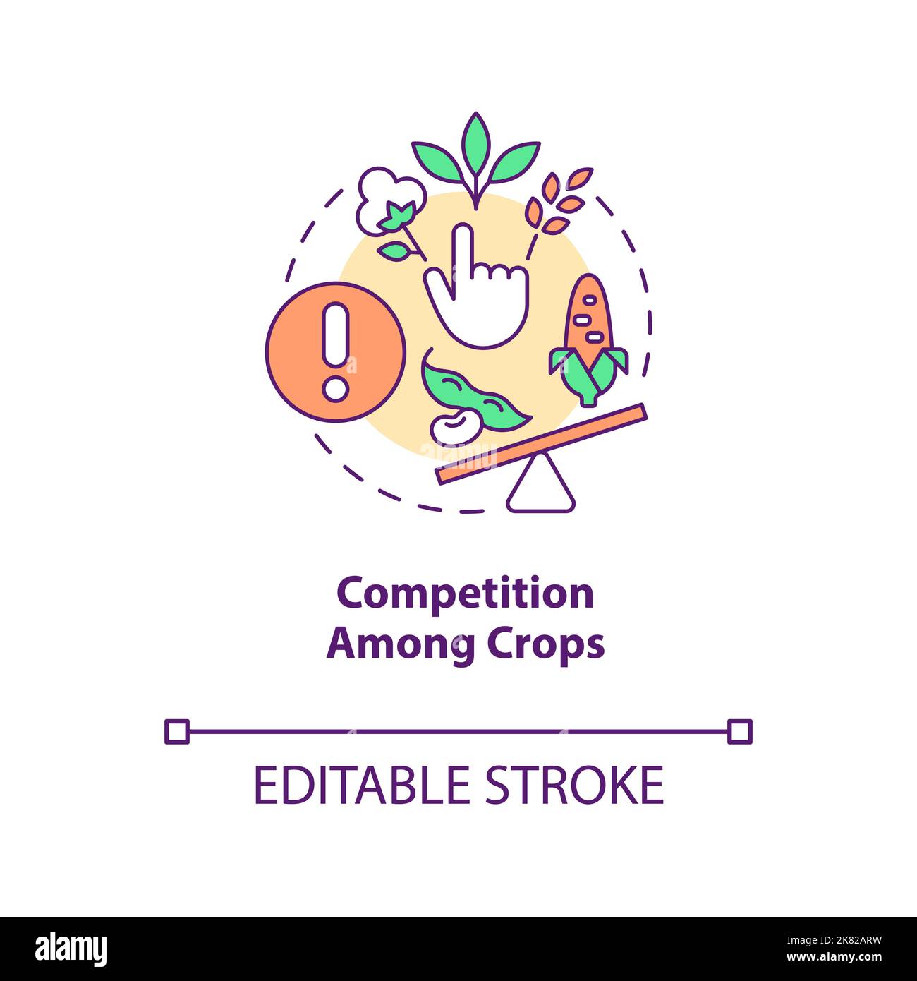 Competition among crops concept icon Stock Vector Image & Art - Alamy