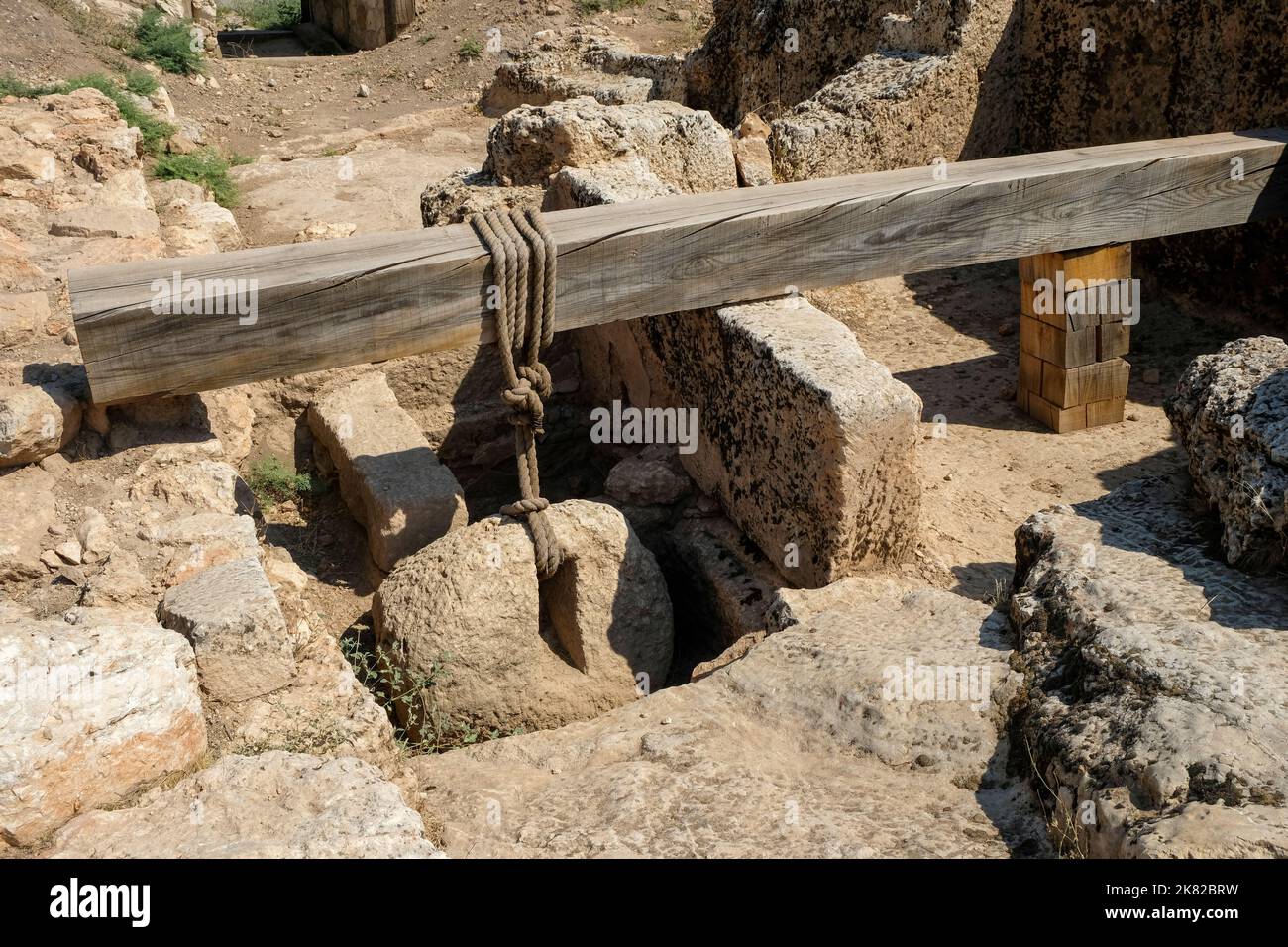 Ruins of ancient Perre, small town of Commagene Kingdomand later important local center of Roman Empire. Stock Photo