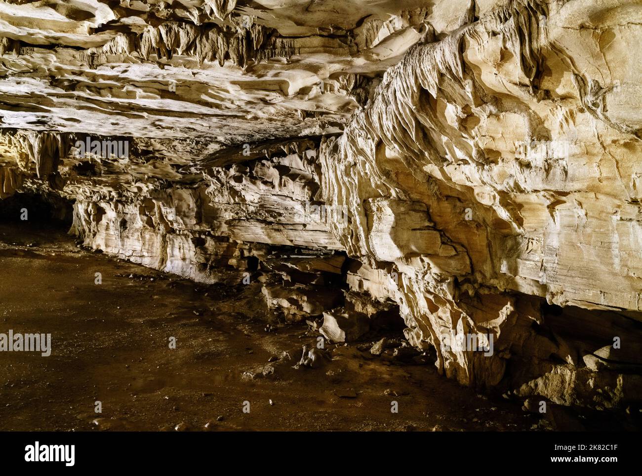 Cascade cave in Carter Caves State Park in Kentucky Stock Photo