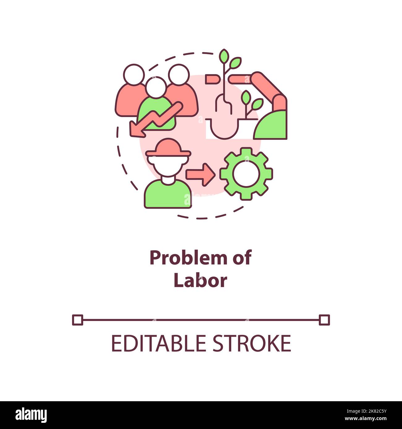 Problem of labor concept icon Stock Vector Image & Art - Alamy