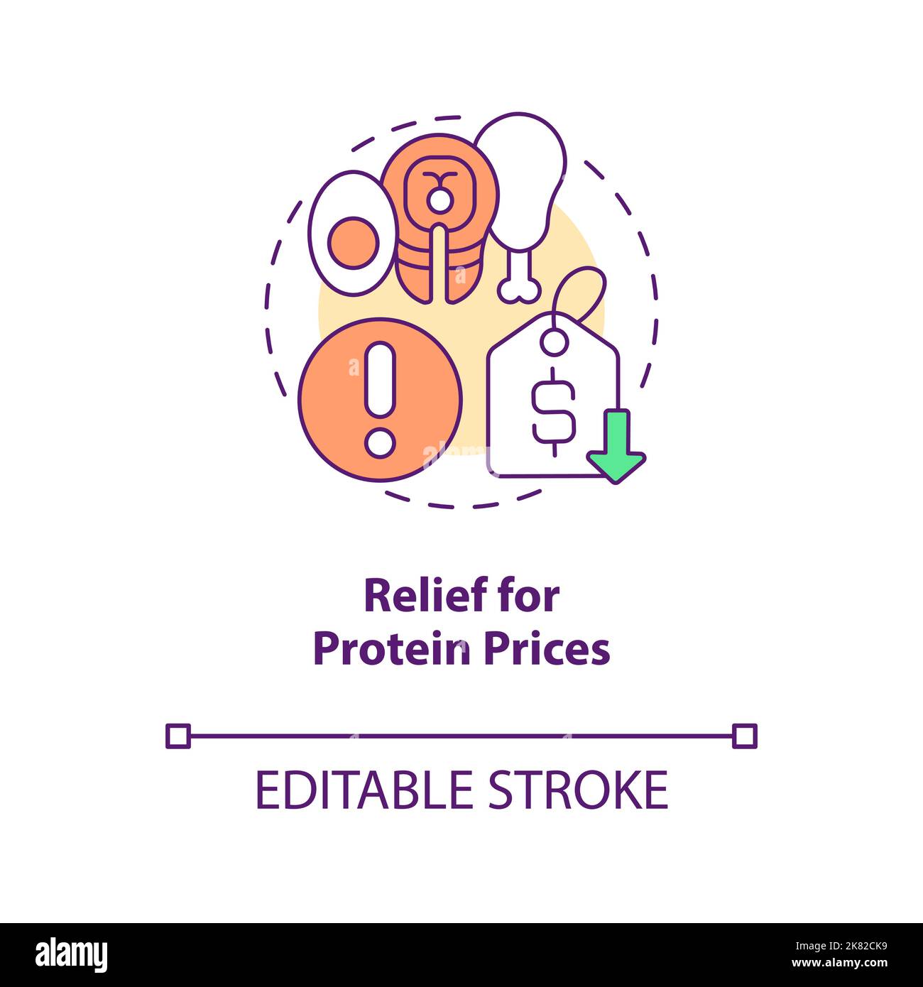 Relief For Protein Food Prices Concept Icon Stock Vector Image Art relief-for-protein-food-prices-concept-icon-stock-vector-image-art