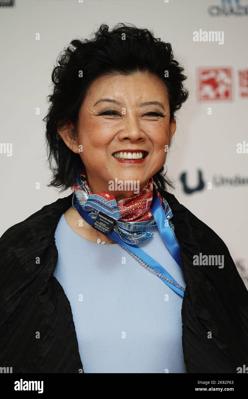 Ann Hu attending the UK premiere of Confetti at BAFTA in London
