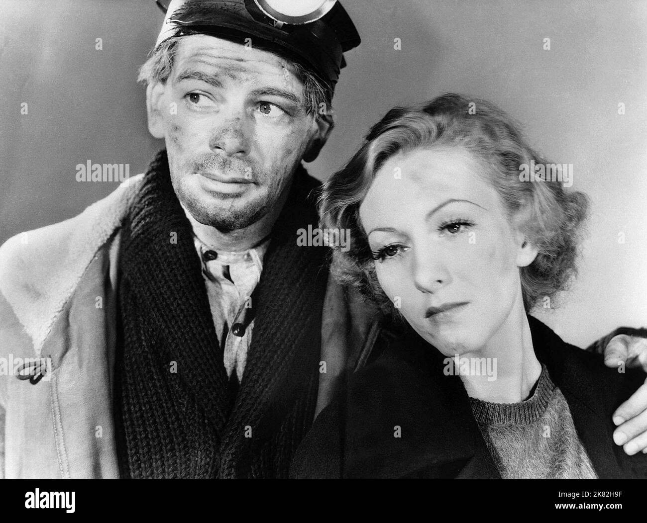 Paul Muni & Karen Morley Film: Black Fury (1936) Characters: Joe Radek & Anna Novak  01 May 1935   **WARNING** This Photograph is for editorial use only and is the copyright of WARNER BROS and/or the Photographer assigned by the Film or Production Company and can only be reproduced by publications in conjunction with the promotion of the above Film. A Mandatory Credit To WARNER BROS is required. The Photographer should also be credited when known. No commercial use can be granted without written authority from the Film Company. Stock Photo