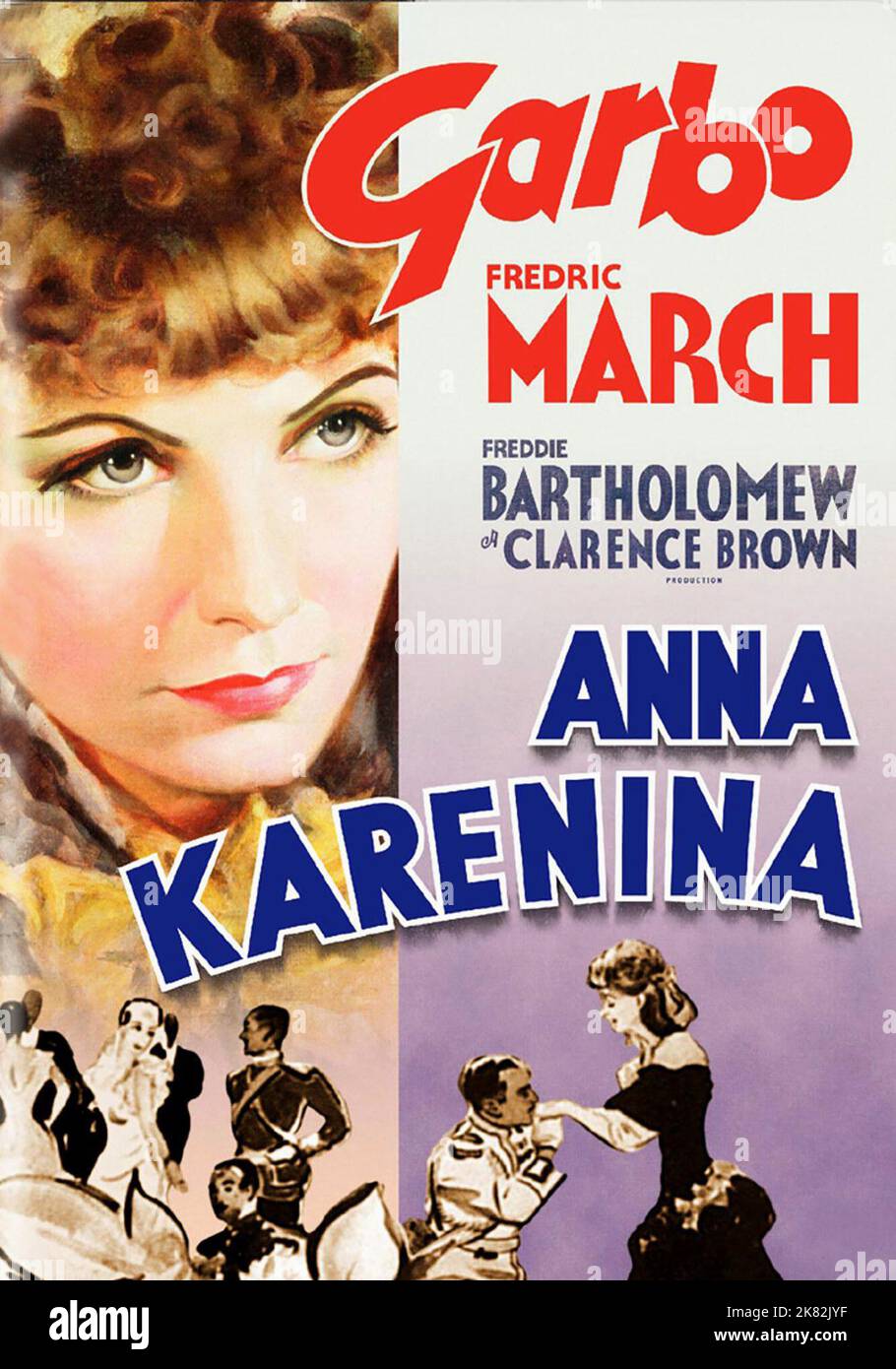 Greta Garbo Poster Film: Anna Karenina (1930)   Director: Edmund Goulding 30 August 1935   **WARNING** This Photograph is for editorial use only and is the copyright of MGM and/or the Photographer assigned by the Film or Production Company and can only be reproduced by publications in conjunction with the promotion of the above Film. A Mandatory Credit To MGM is required. The Photographer should also be credited when known. No commercial use can be granted without written authority from the Film Company. Stock Photo