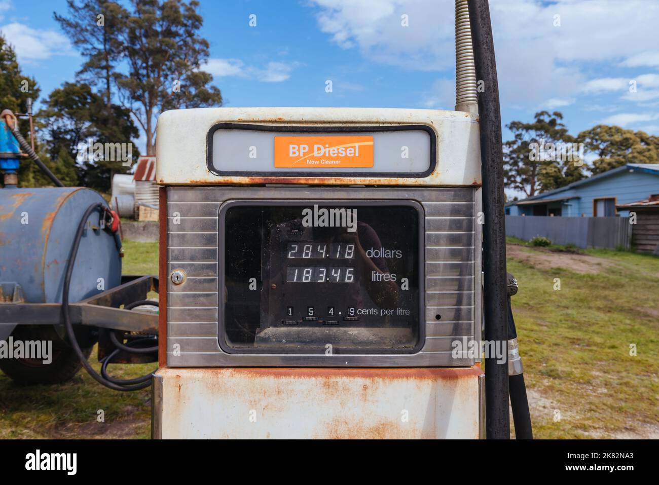 Herrick Gas Pump in Tasmania Australia Stock Photo Alamy