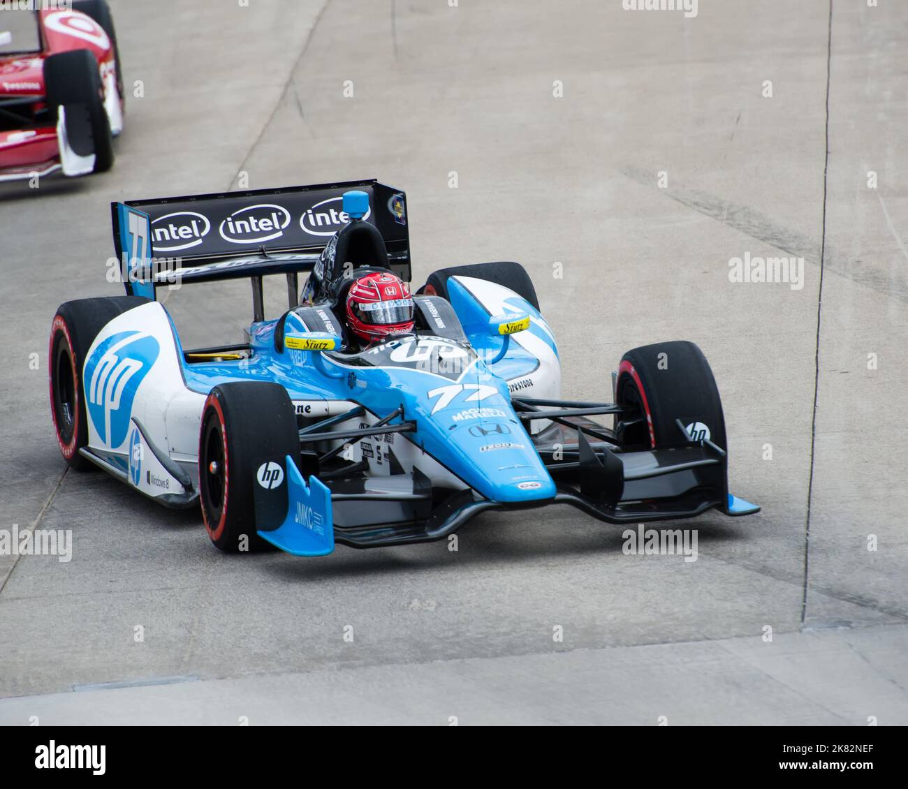 DETROIT, MI/USA - JUNE 2, 2013: Chevrolet Indy Dual in Detroit II. Simon Pagenaud, in #77, finished #1. Stock Photo