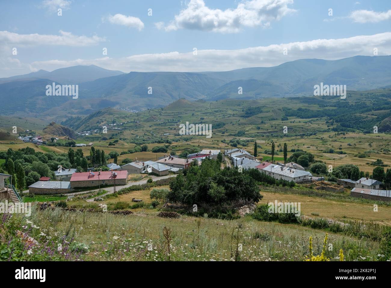 A village in the district of Posof in Ardahan province Stock Photo