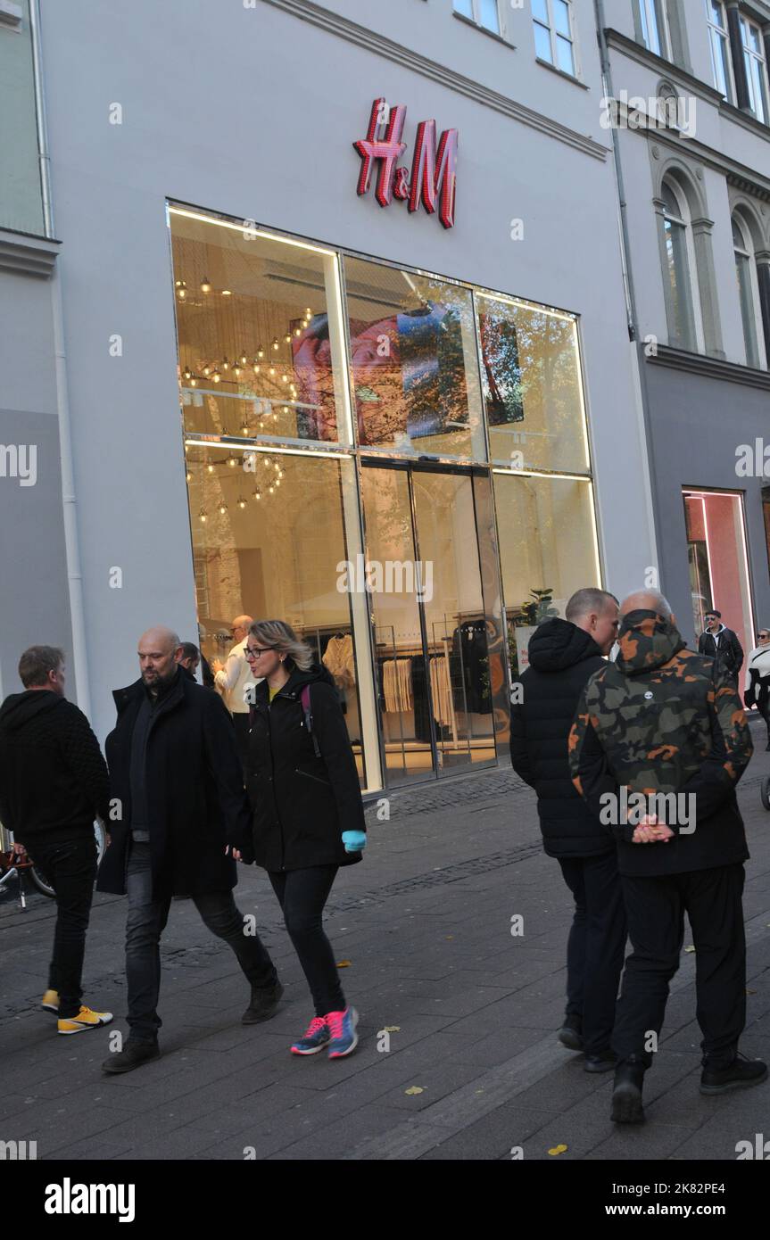 Copenhagen /Denmark/20 October 2022/ Swedish retial H&M store on ...