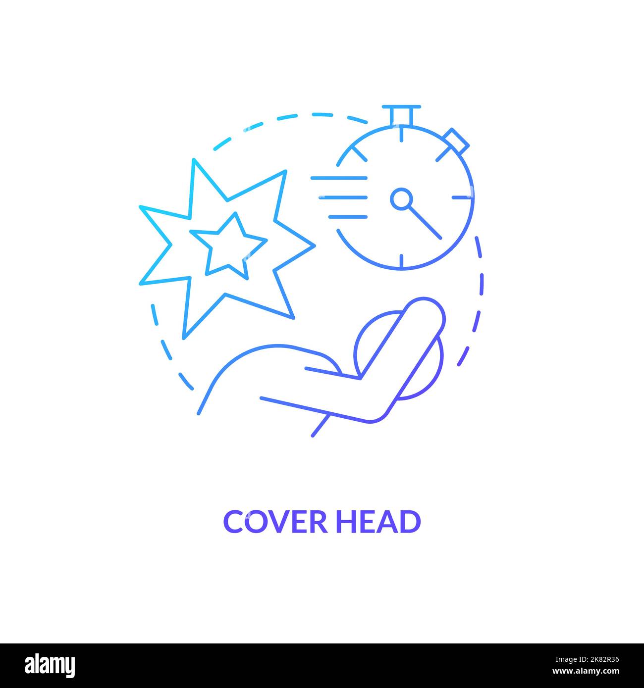 Cover head blue gradient concept icon Stock Vector Image & Art - Alamy