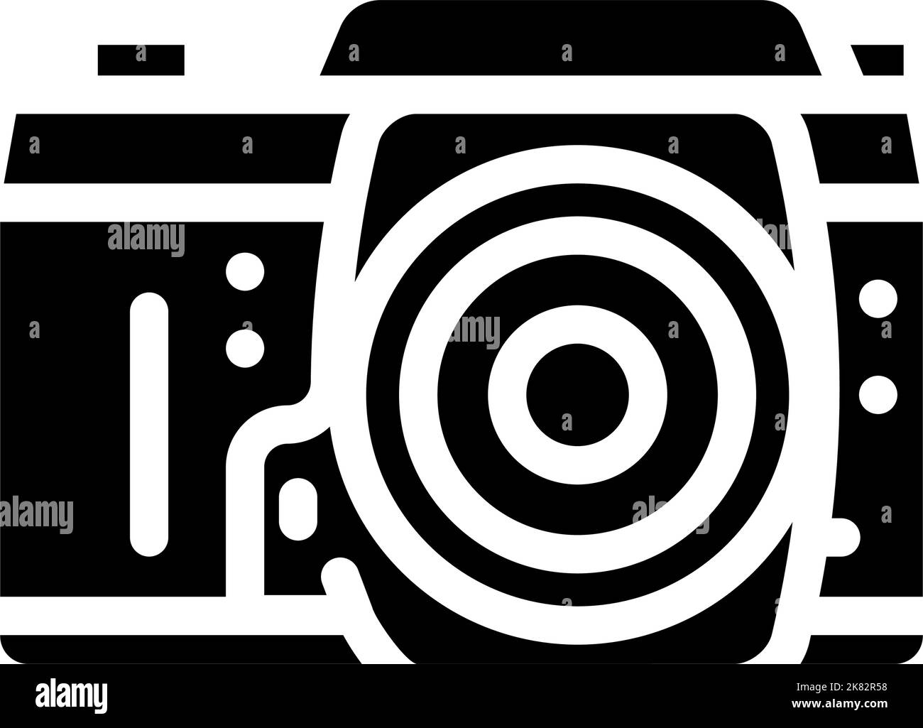 photo camera retro gadget glyph icon vector illustration Stock Vector ...