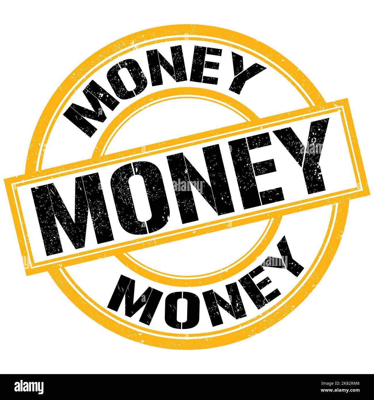 Money. Sign Writing MONEY text written on yellow-black round stamp sign Stock Photo - Alamy