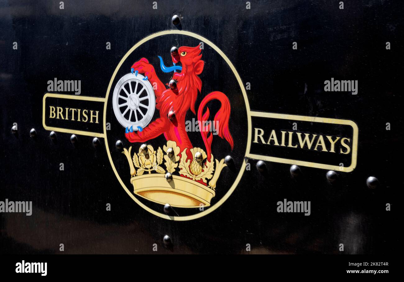 British Railways logo as displayed on locomotives. Stock Photo