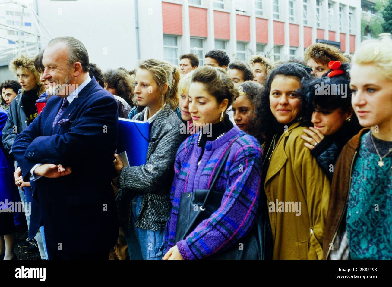 Charles Hernu, Villeurbanne, France, circa 1987 Stock Photo Alamy