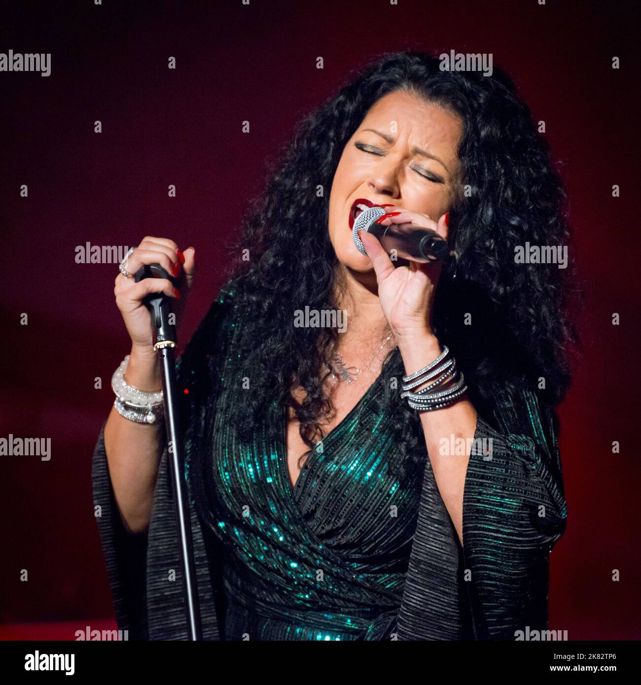 Malaya Blue on vocals Stock Photo
