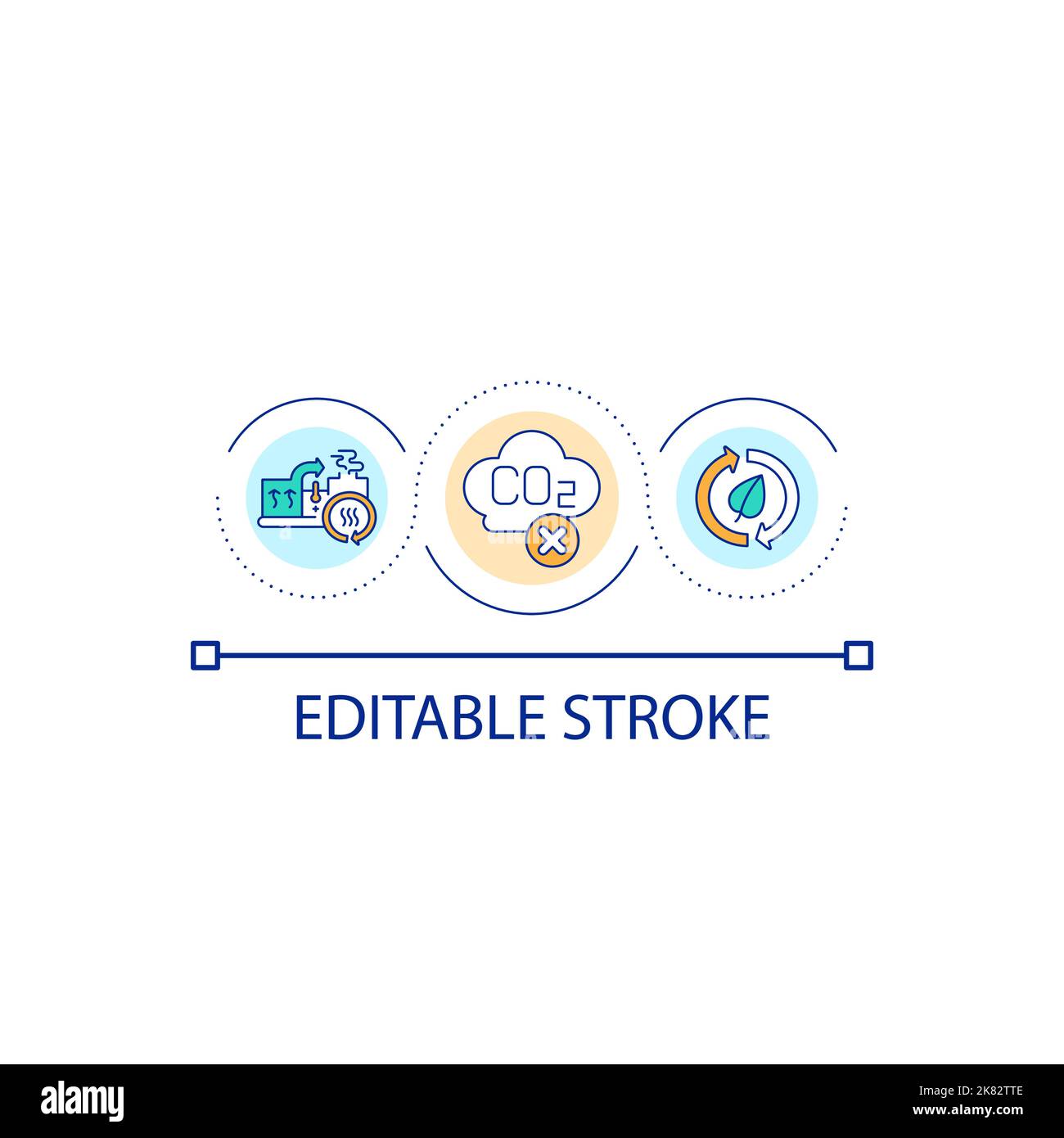 Sustainable hydrogen energy loop concept icon Stock Vector Image & Art ...