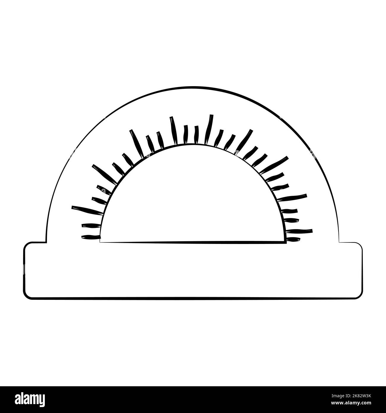 A protractor with a thin line. Vector on a white background Stock Vector Image & Art Alamy