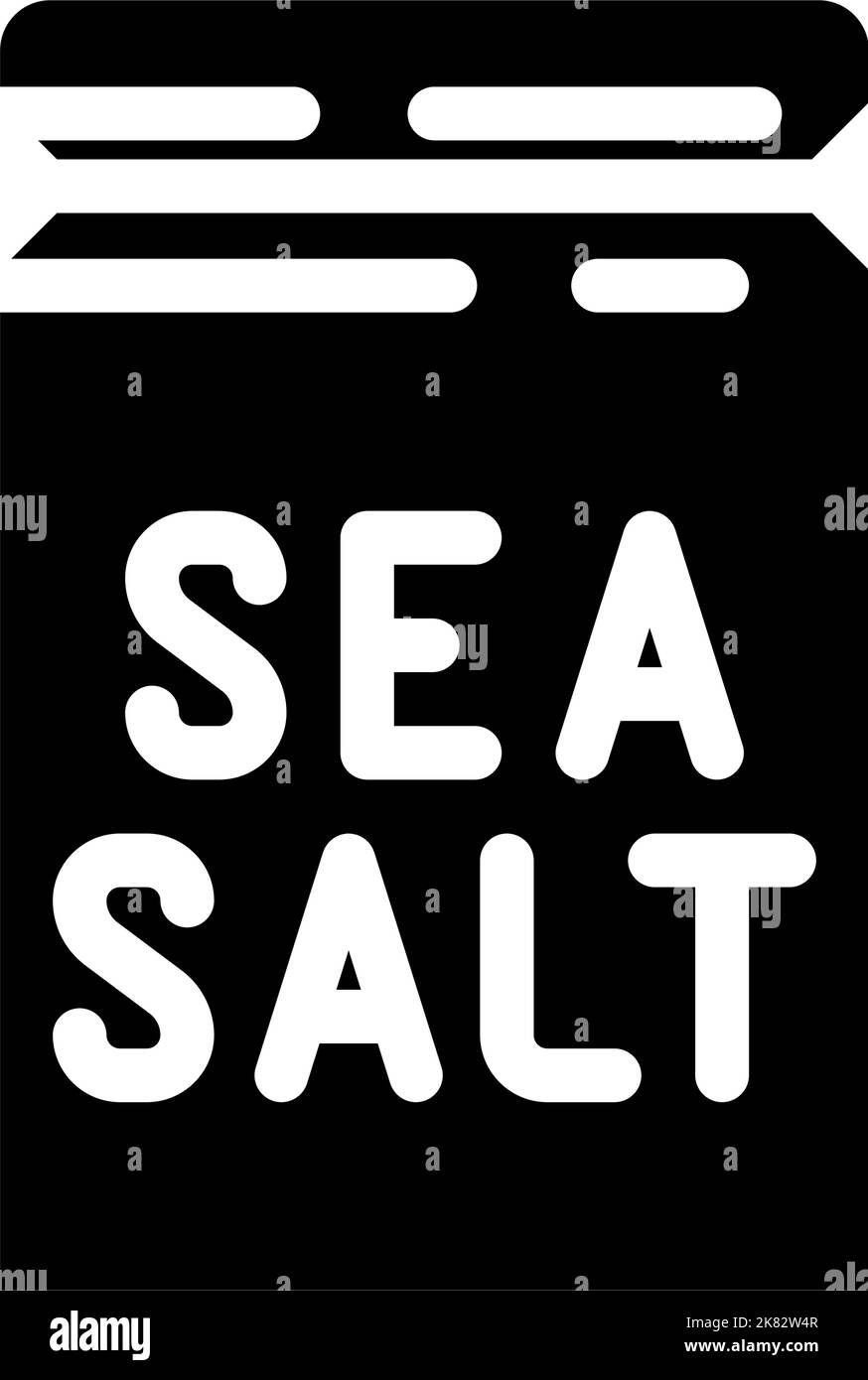 Black white crystal sea salt Stock Vector Images Alamy