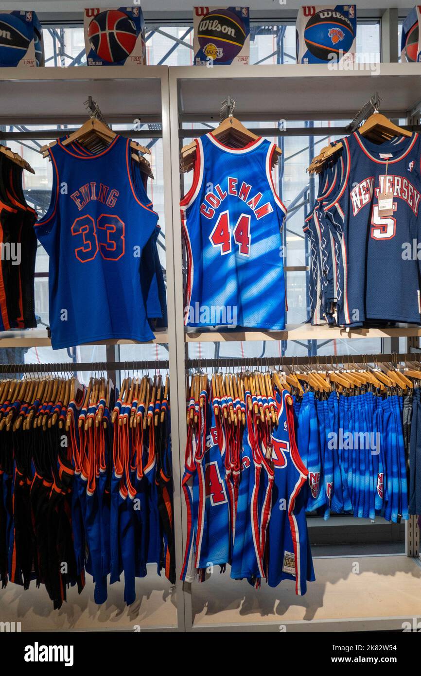 NBA Jerseys, Modell's Sporting Goods Store Interior, NYC Stock Photo - Alamy