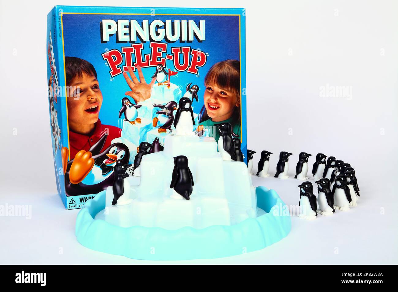 Penguin Pile up game of skill and balance Stock Photo - Alamy