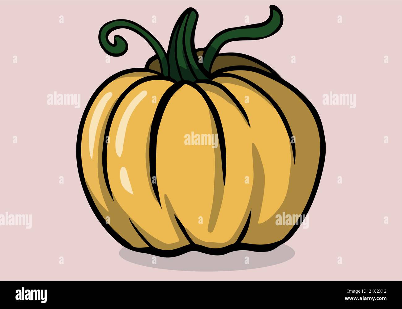 Hand drawn cute halloween pumpkin vector illüstration EPS10 Stock Vector
