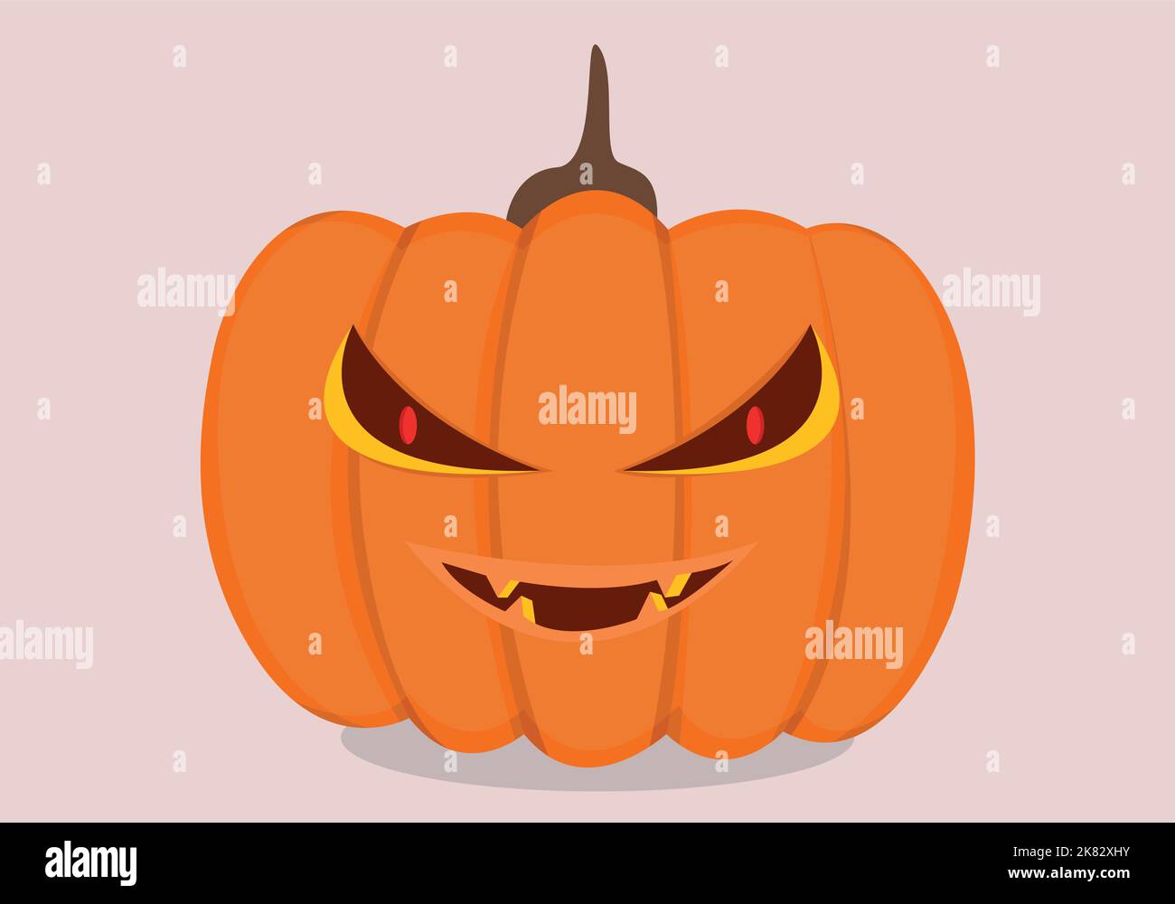 Hand drawn cute halloween pumpkin vector illüstration EPS10 Stock Vector