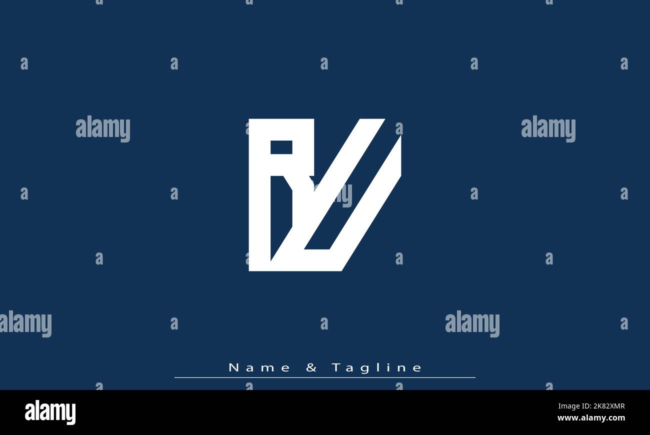 Alphabet letters Initials Monogram logo RU , UR Stock Vector