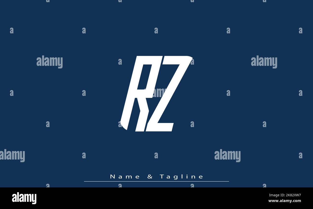 Alphabet letters Initials Monogram logo RZ , ZR Stock Vector