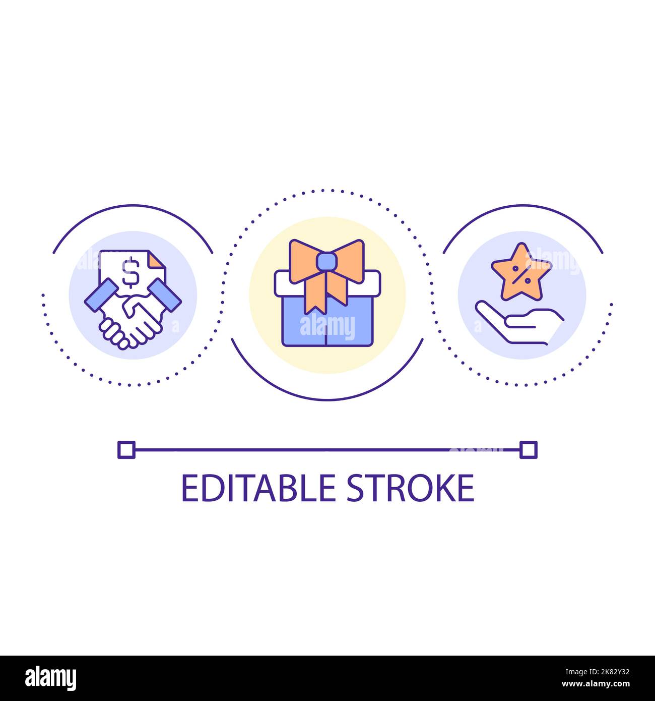 Partner loyalty program loop concept icon Stock Vector Image & Art - Alamy