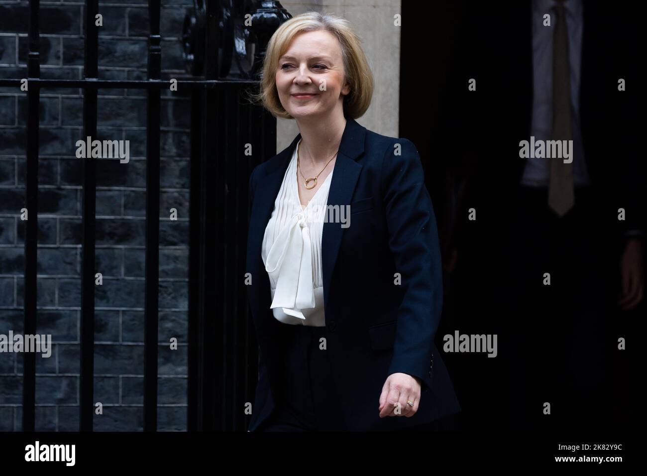 Prime Minister Liz Truss leaves Downing Street for Parliament to take a ...