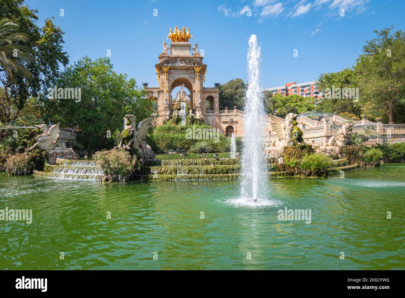 Fountain in Parc de la Ciutadella, Barcelona, Spain. Stock Photo