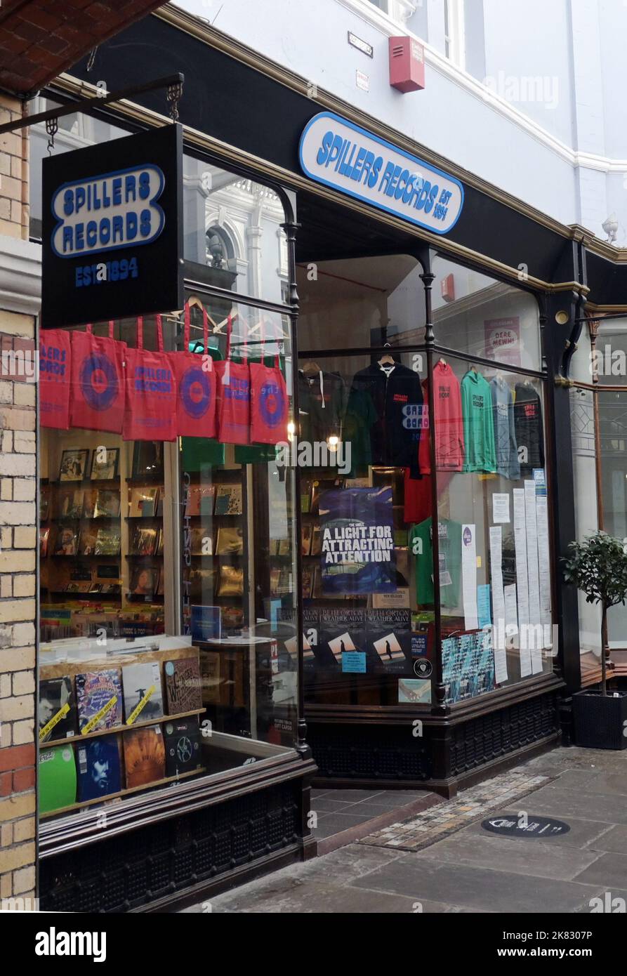 Shops and restaurants in Cardiff city centre. Spillers records cardiff Picture by Richard