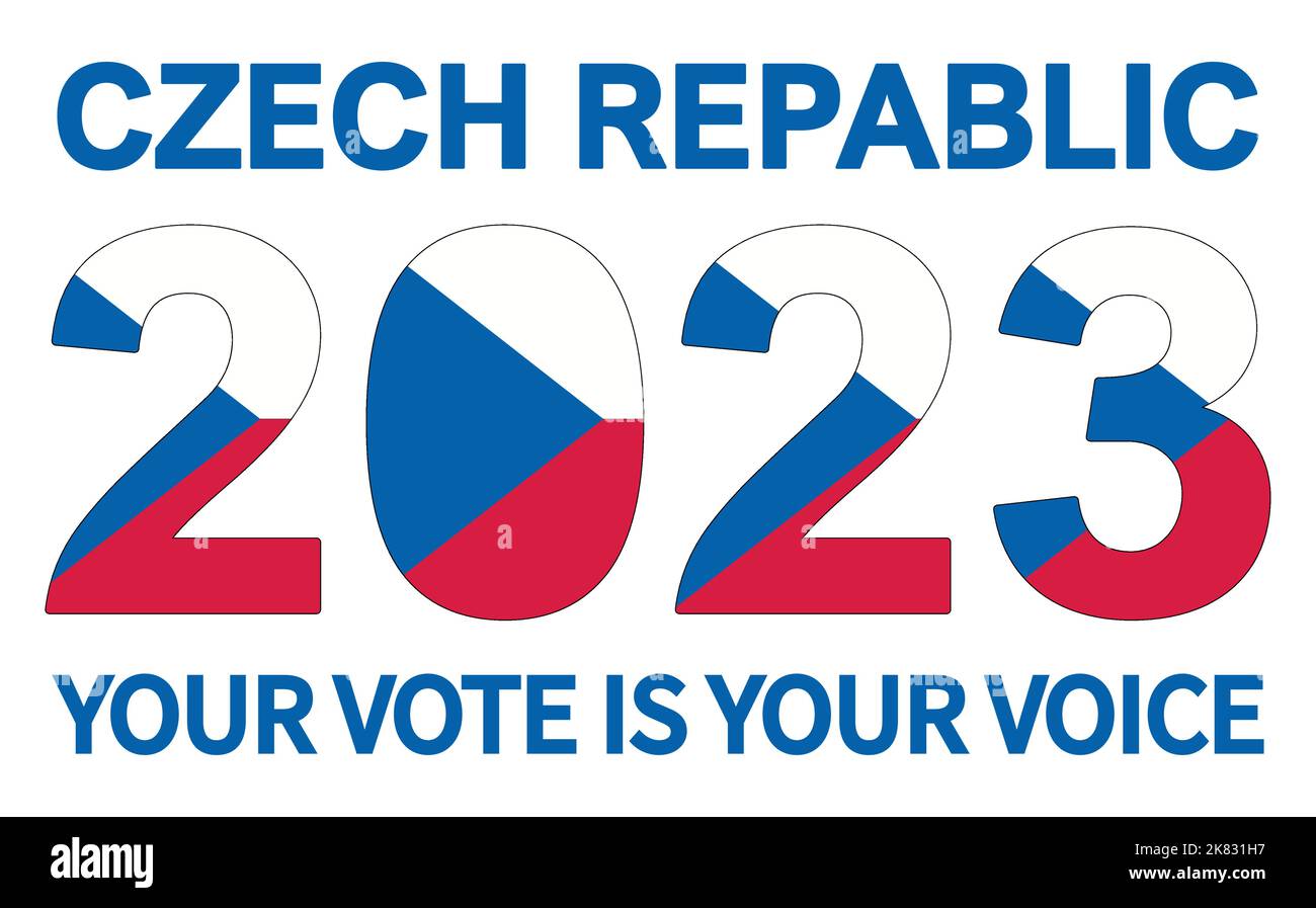 Czech Election Day 2023. President and Parliament. National Day Stock