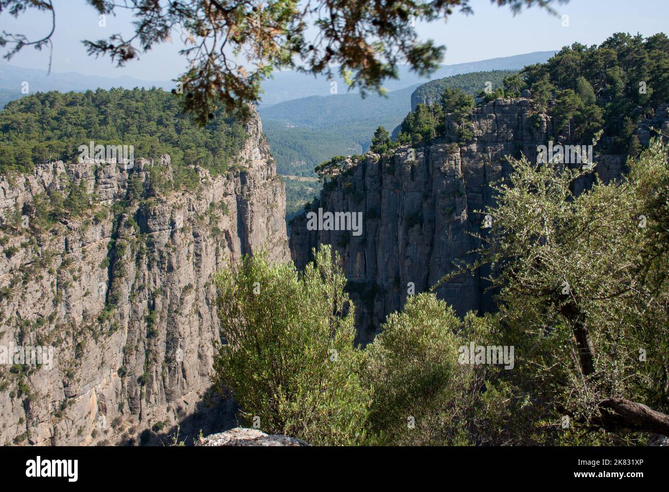 Köprülü Canyon, canyon, 400m deep, with Köprüçay river, Taurus Mountains, Antalya Province, Turkey Stock Photo
