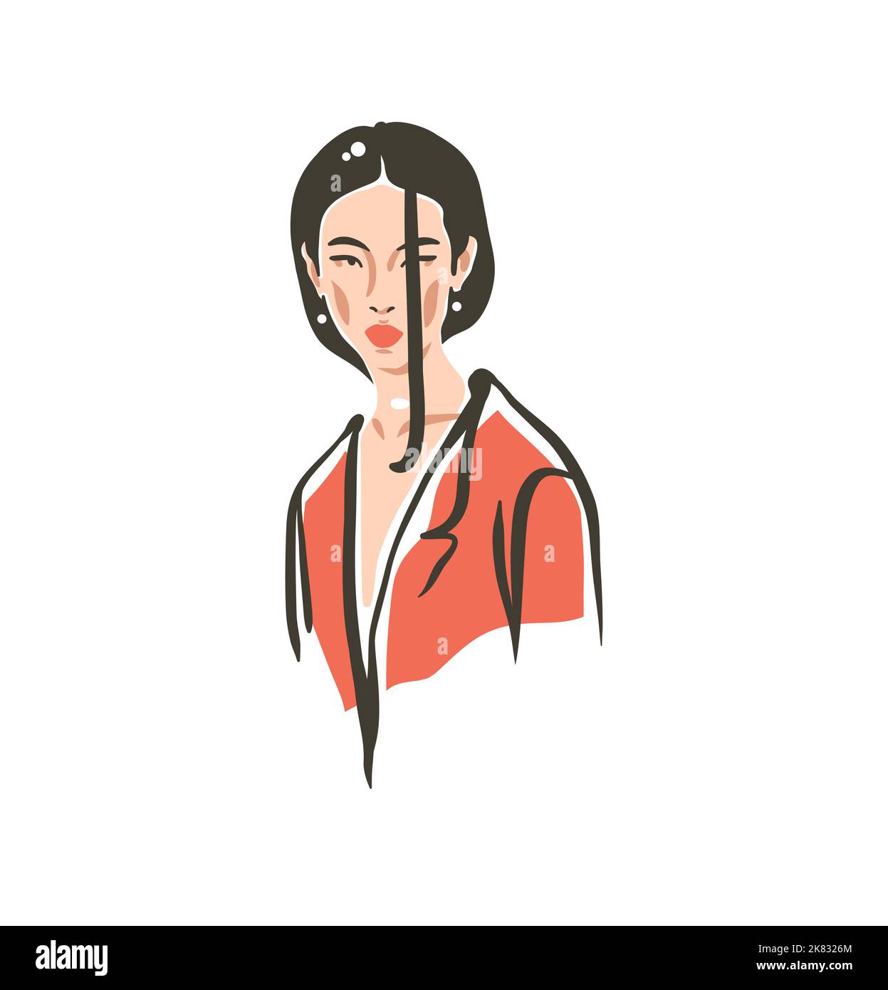 Hand drawn vector abstract stock flat graphic contemporary modern art