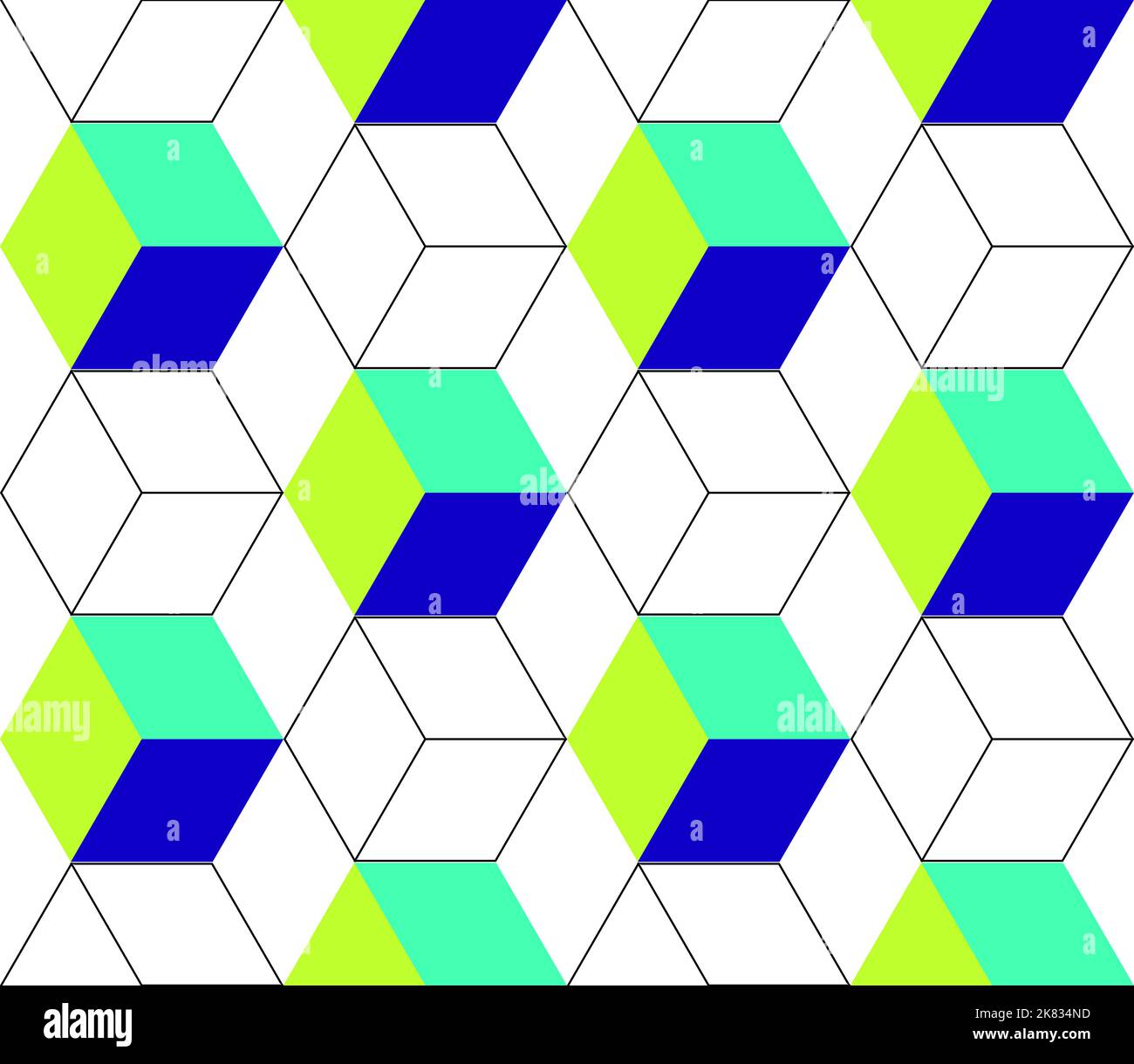 seamless vector pattern made of 3d cubes Stock Vector