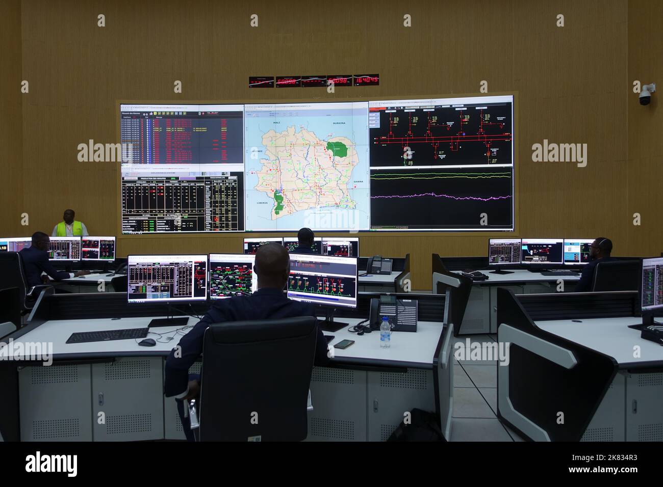 The management center of the electricity network of Cote d'Ivoire, in Yamoussoukro Stock Photo