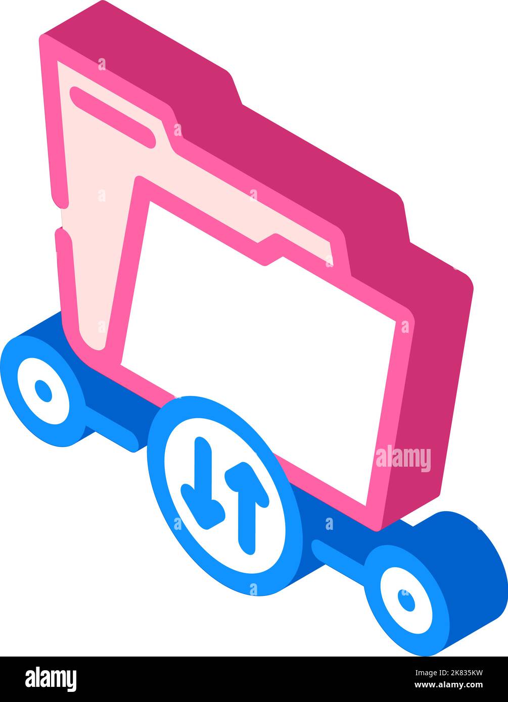 transfer folder isometric icon vector illustration Stock Vector Image ...