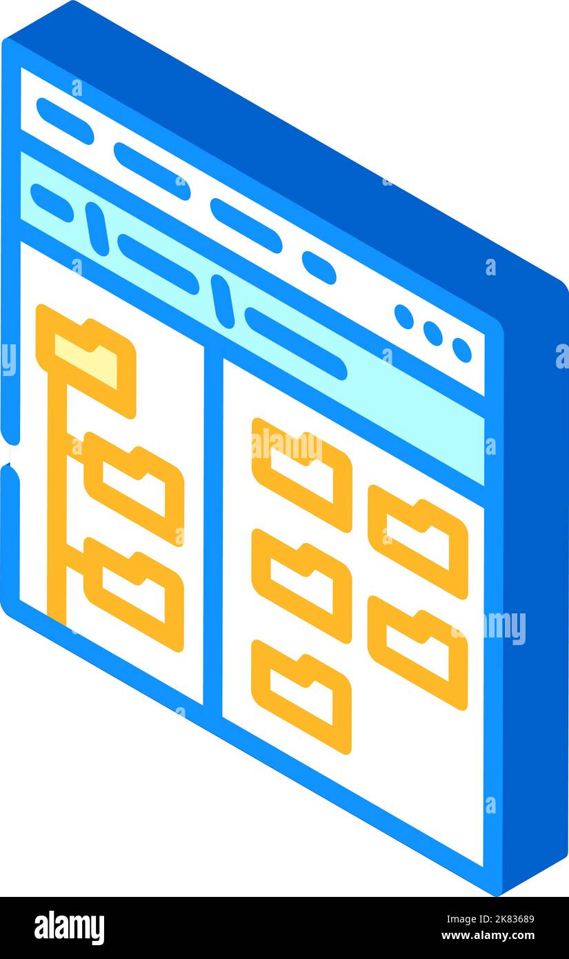 Project folder isometric icon hi-res stock photography and images - Alamy