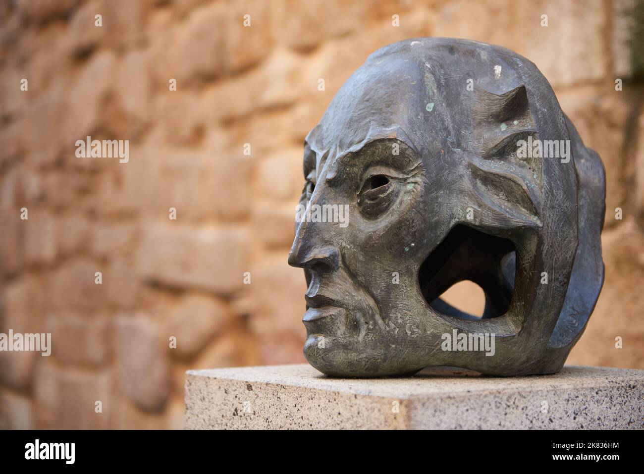 Statue to Diego Torres de Villarroe at La Cueva de Salamanca, Salamanca City, Spain, Europe. Stock Photo