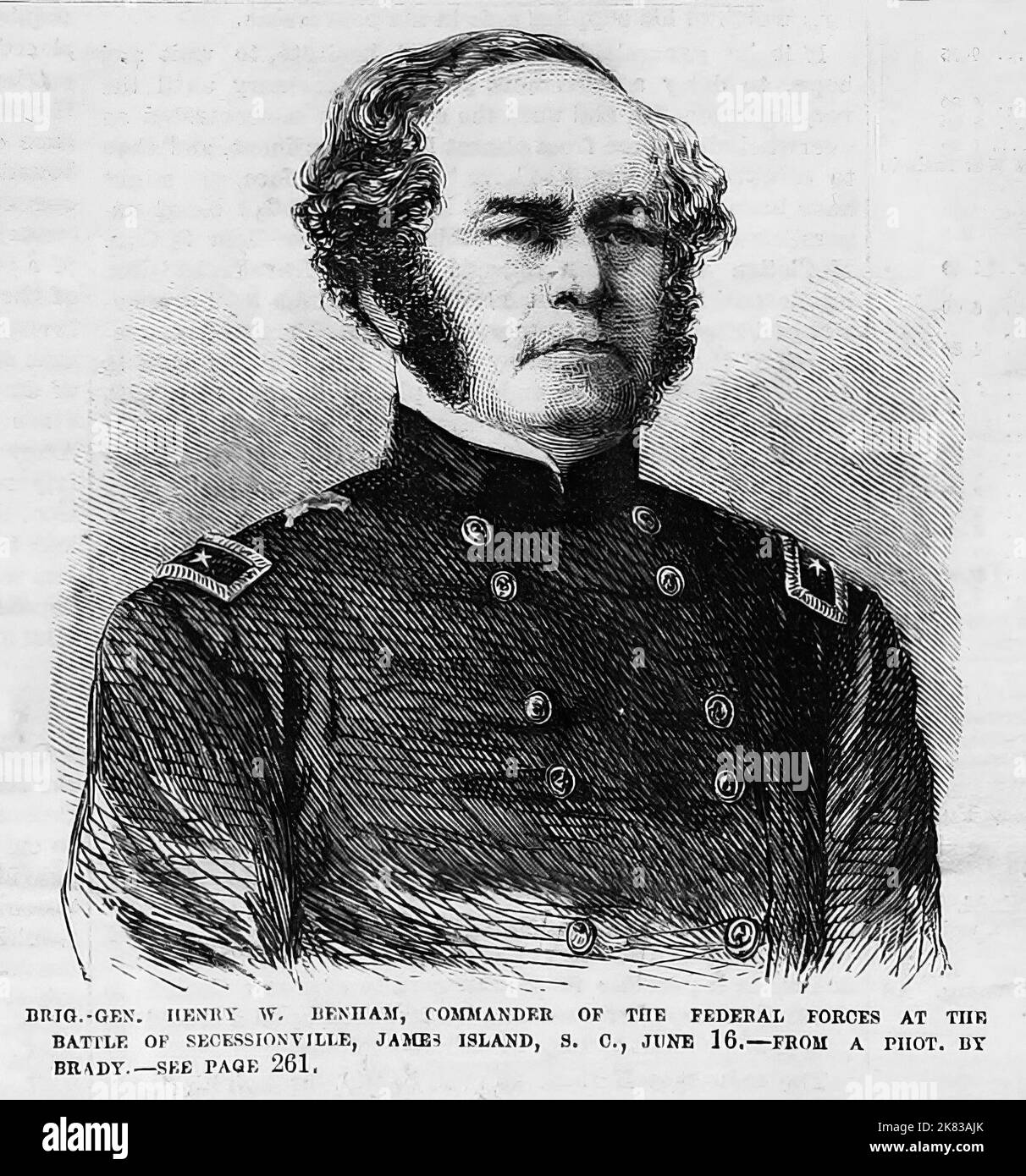 Portrait of Brigadier General Henry Washington Benham, commander of the