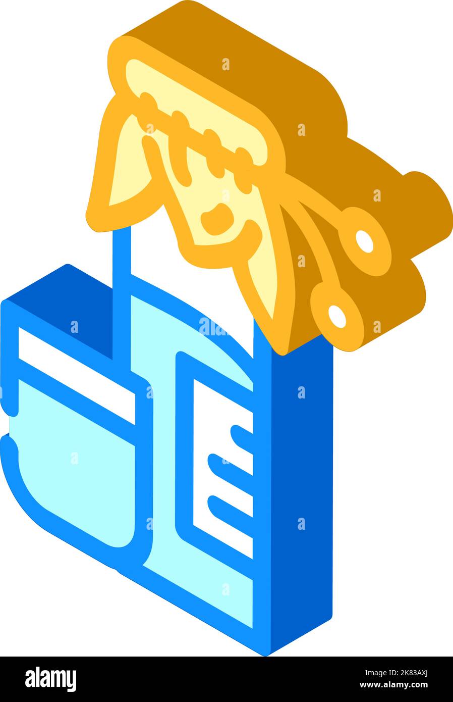 kefir milk product isometric icon vector illustration Stock Vector ...