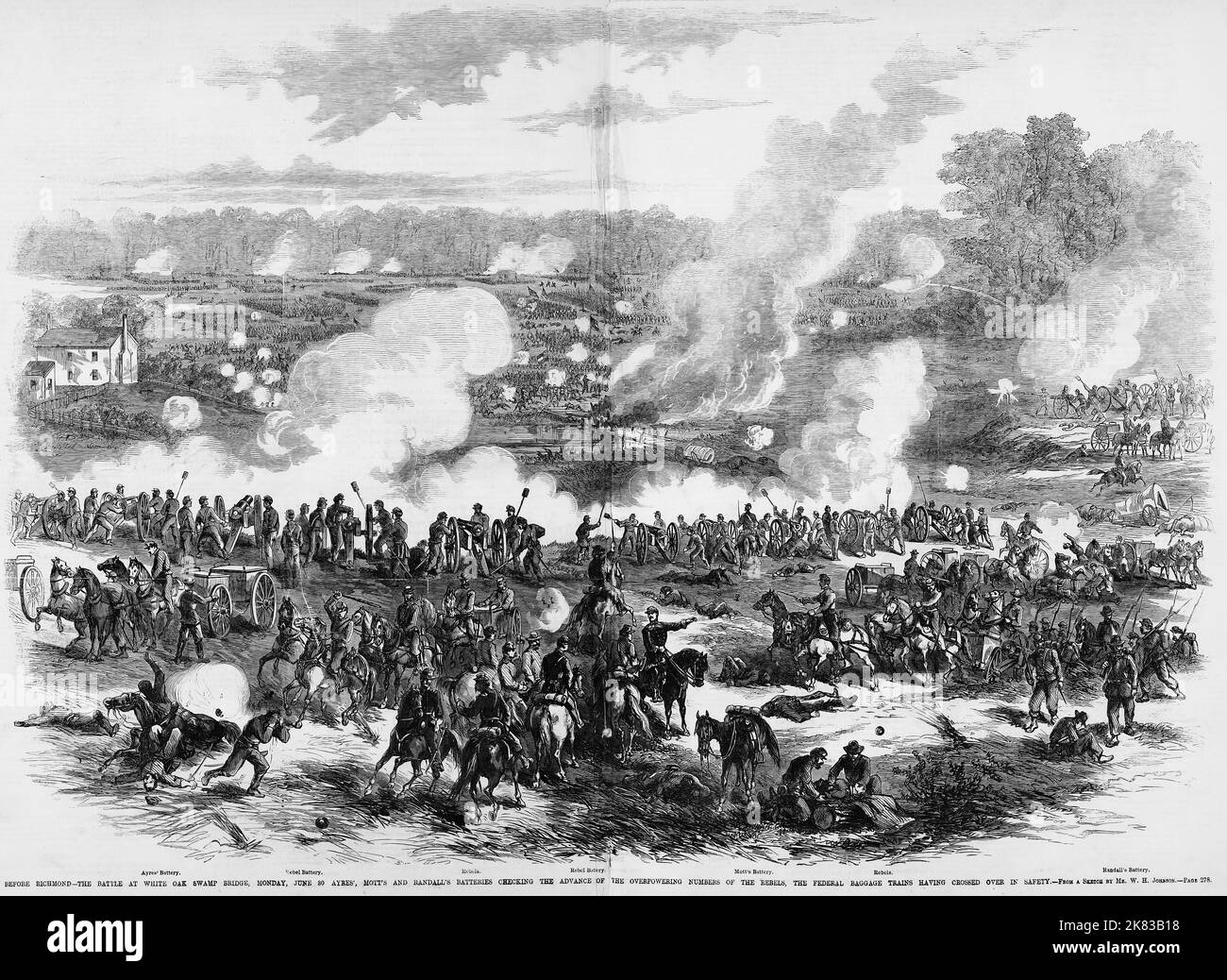 Before Richmond The battle at White Oak Swamp Bridge, Monday, June 30th, 1862 Ayers', Mott's