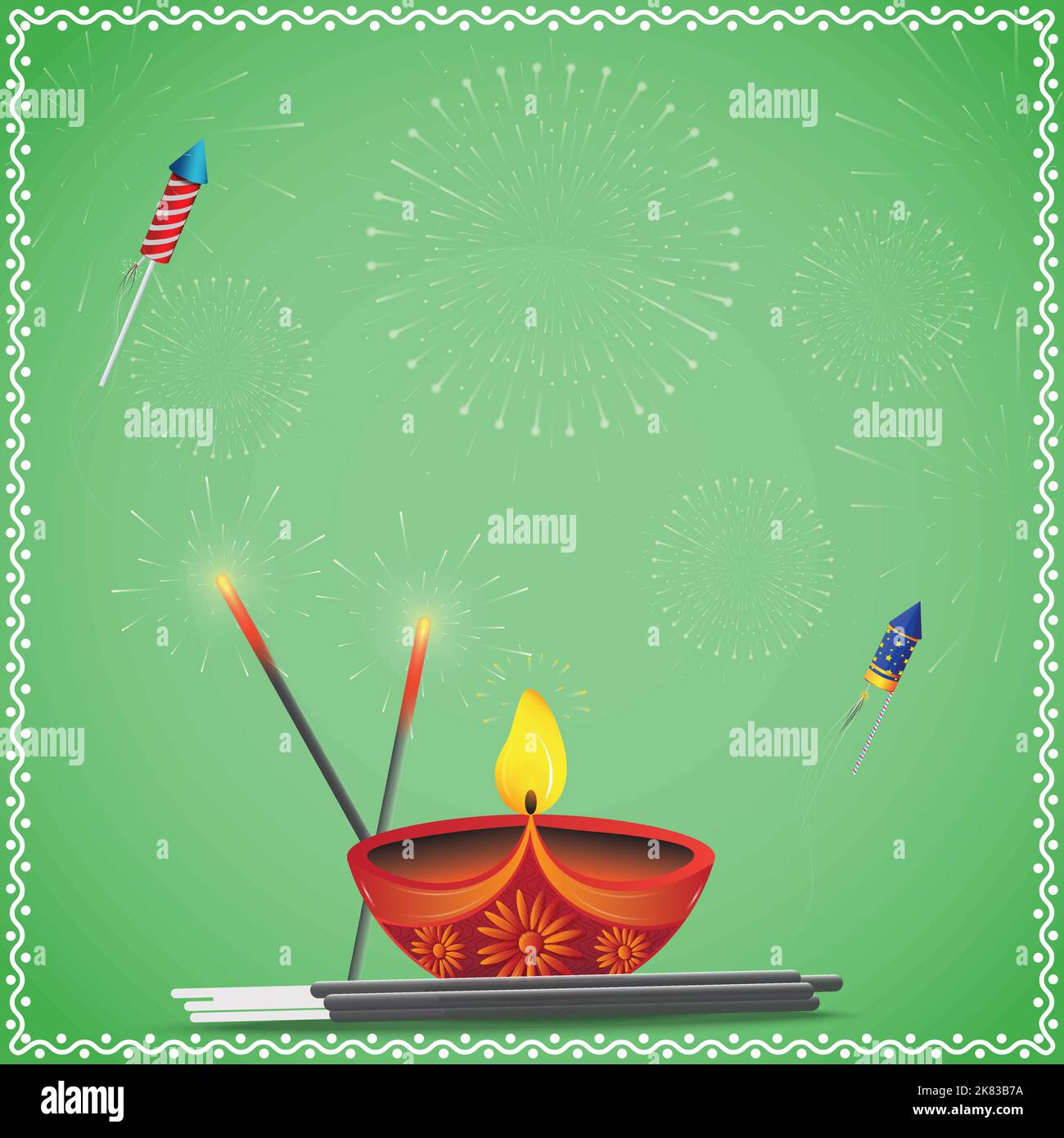 Happy Diwali celebration background. Festival banner design with