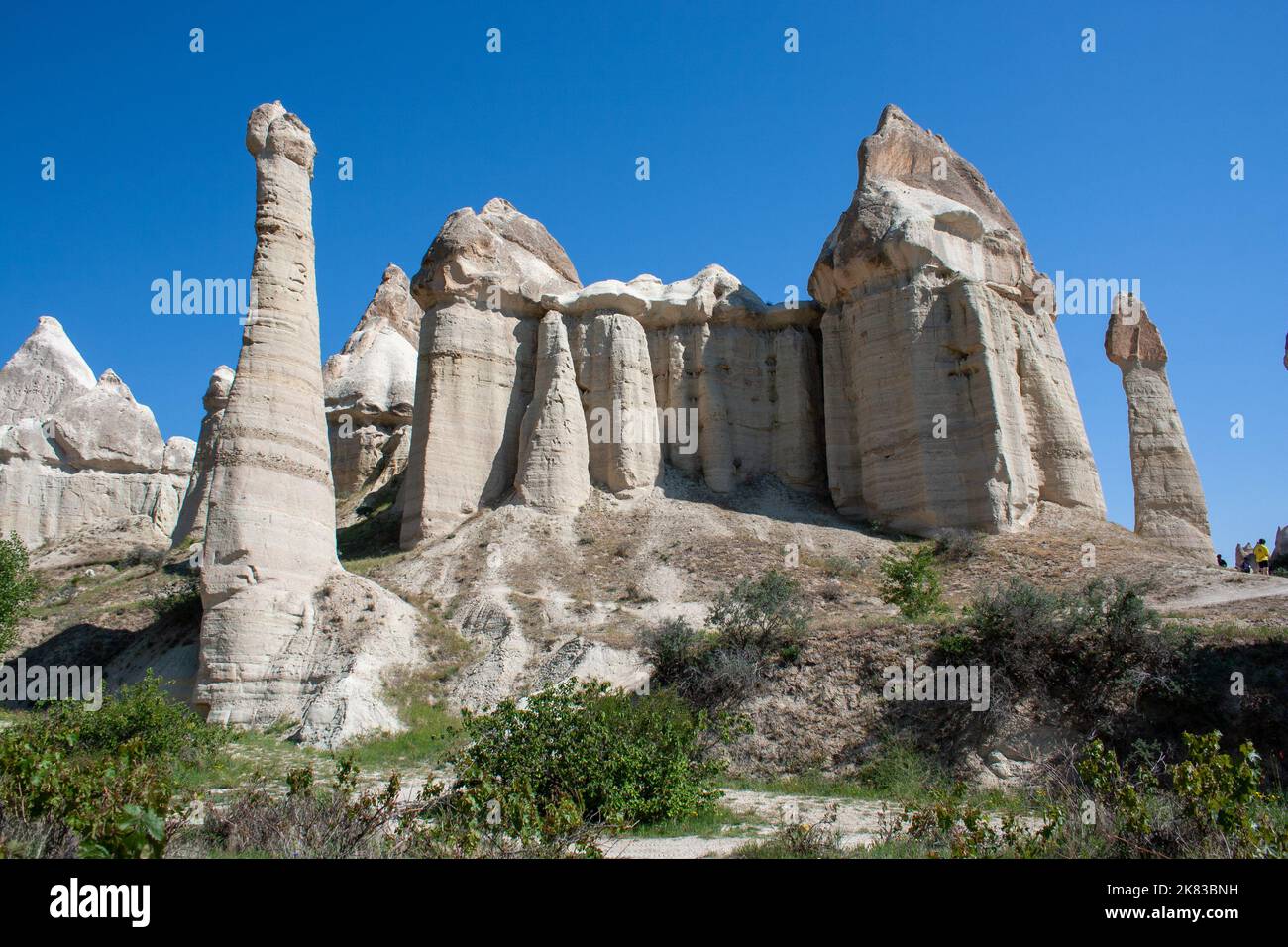 Göreme National Park and the Rock Sites. Fairy Chimneys rock formation ...