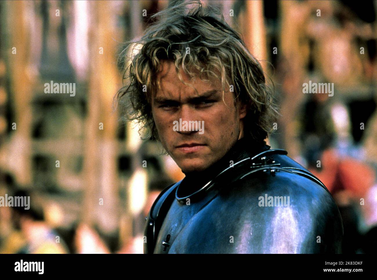 Heath Ledger Film: A Knight'S Tale (USA 2001) Characters: Sir William Thatcher  Director: Brian Helgeland 08 March 2001   **WARNING** This Photograph is for editorial use only and is the copyright of COLUMBIA and/or the Photographer assigned by the Film or Production Company and can only be reproduced by publications in conjunction with the promotion of the above Film. A Mandatory Credit To COLUMBIA is required. The Photographer should also be credited when known. No commercial use can be granted without written authority from the Film Company. Stock Photo