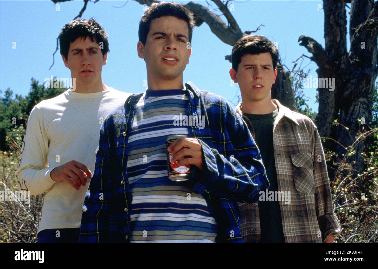 Jake Gyllenhaal, Stuart Stone & Gary Lundy Film: Donnie Darko (USA 2001) Characters: Donnie Darko, Ronald Fisher, Sean Smith  Director: Richard Kelly 19 January 2001   **WARNING** This Photograph is for editorial use only and is the copyright of 20TH CENTURY FOX and/or the Photographer assigned by the Film or Production Company and can only be reproduced by publications in conjunction with the promotion of the above Film. A Mandatory Credit To 20TH CENTURY FOX is required. The Photographer should also be credited when known. No commercial use can be granted without written authority from the F Stock Photo